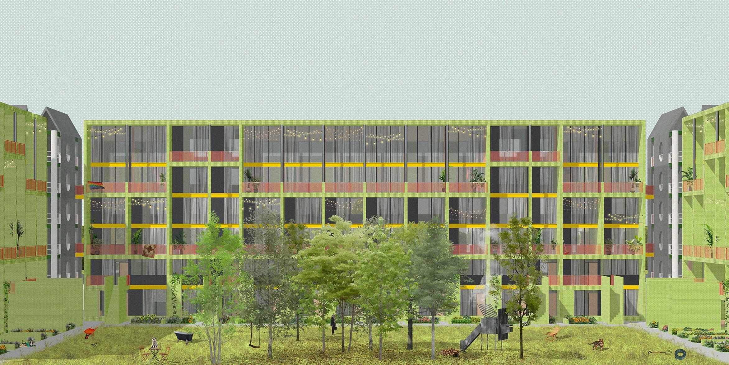 Sustainable Urban Housing: Notacourtyardhouse - A Blueprint for Community  and Nature in Urban Peripheries | Architecture Story, image size:2344x1173