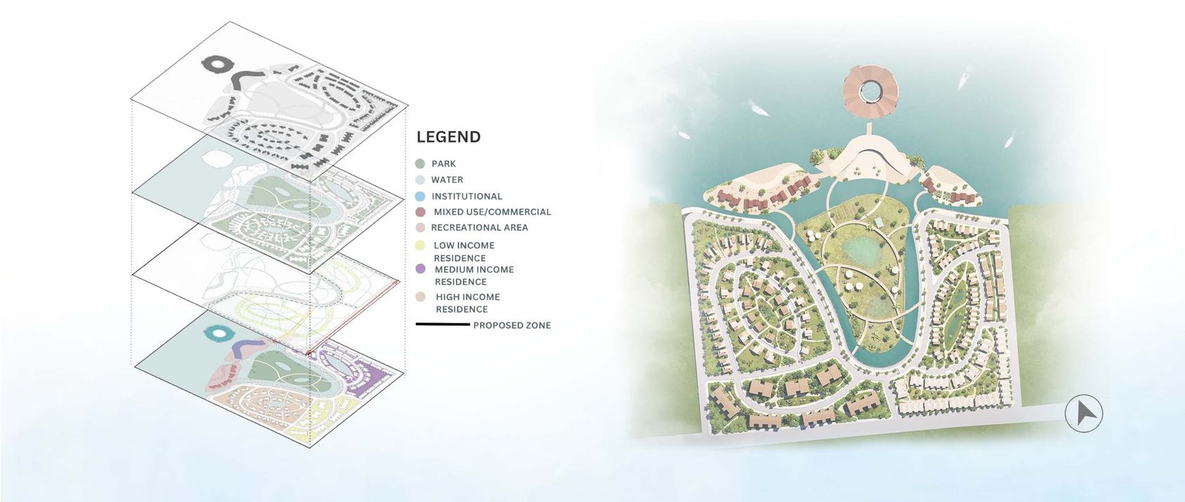 Green Haven master plan illustrating zoned residential areas.