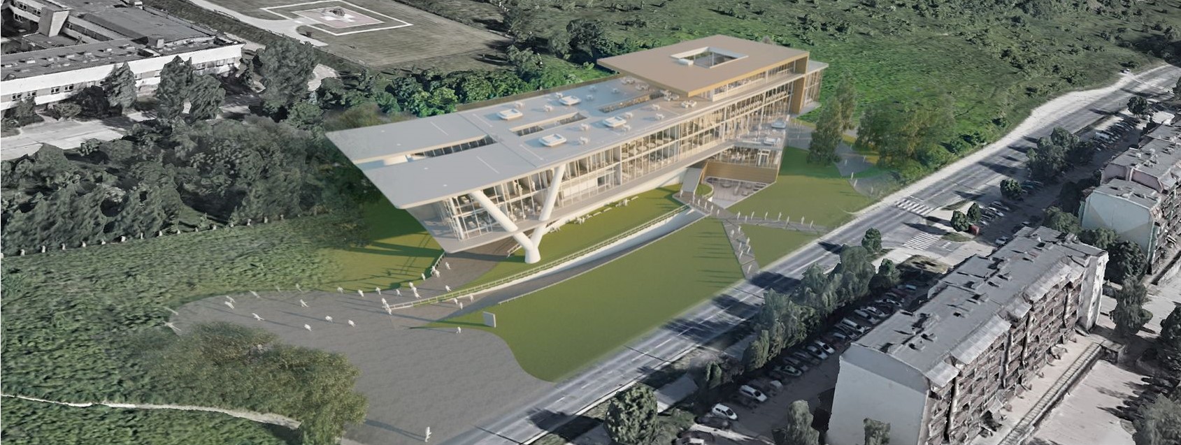 Solaris Library: Merging nature and futuristic architecture in Lublin.