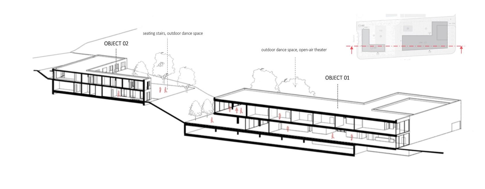 Innovative design integrates dance with open-air spaces.