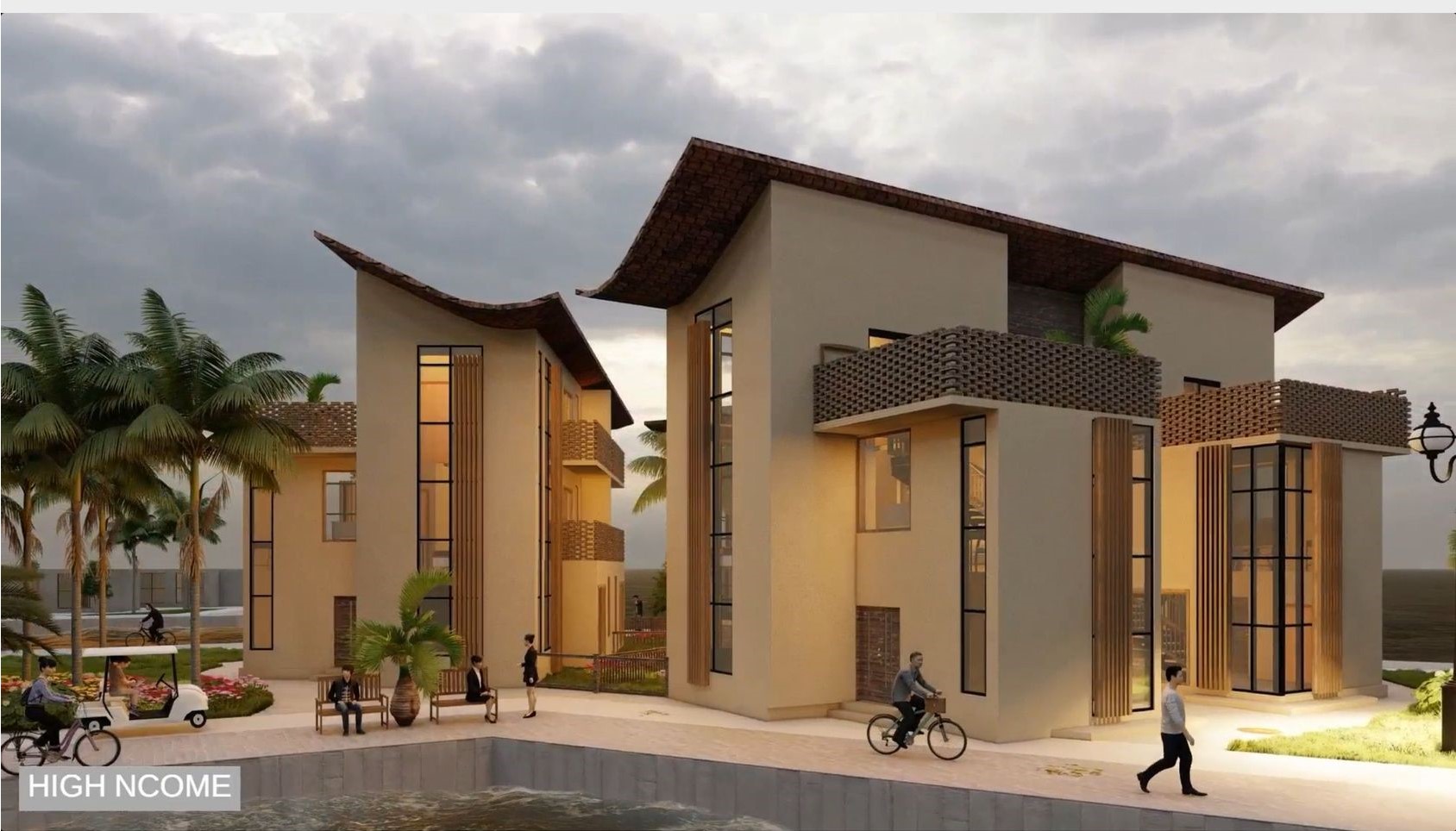 Elegant high-income housing with modern, minimalist design.