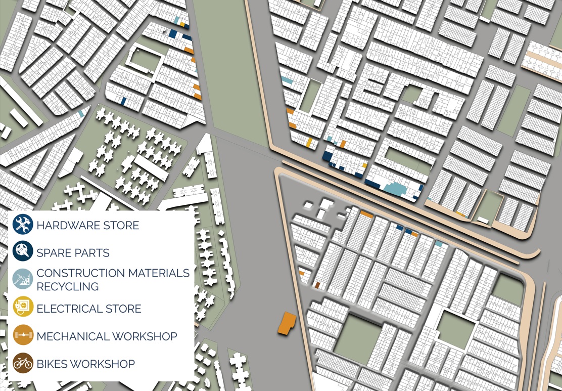 Material harvest map