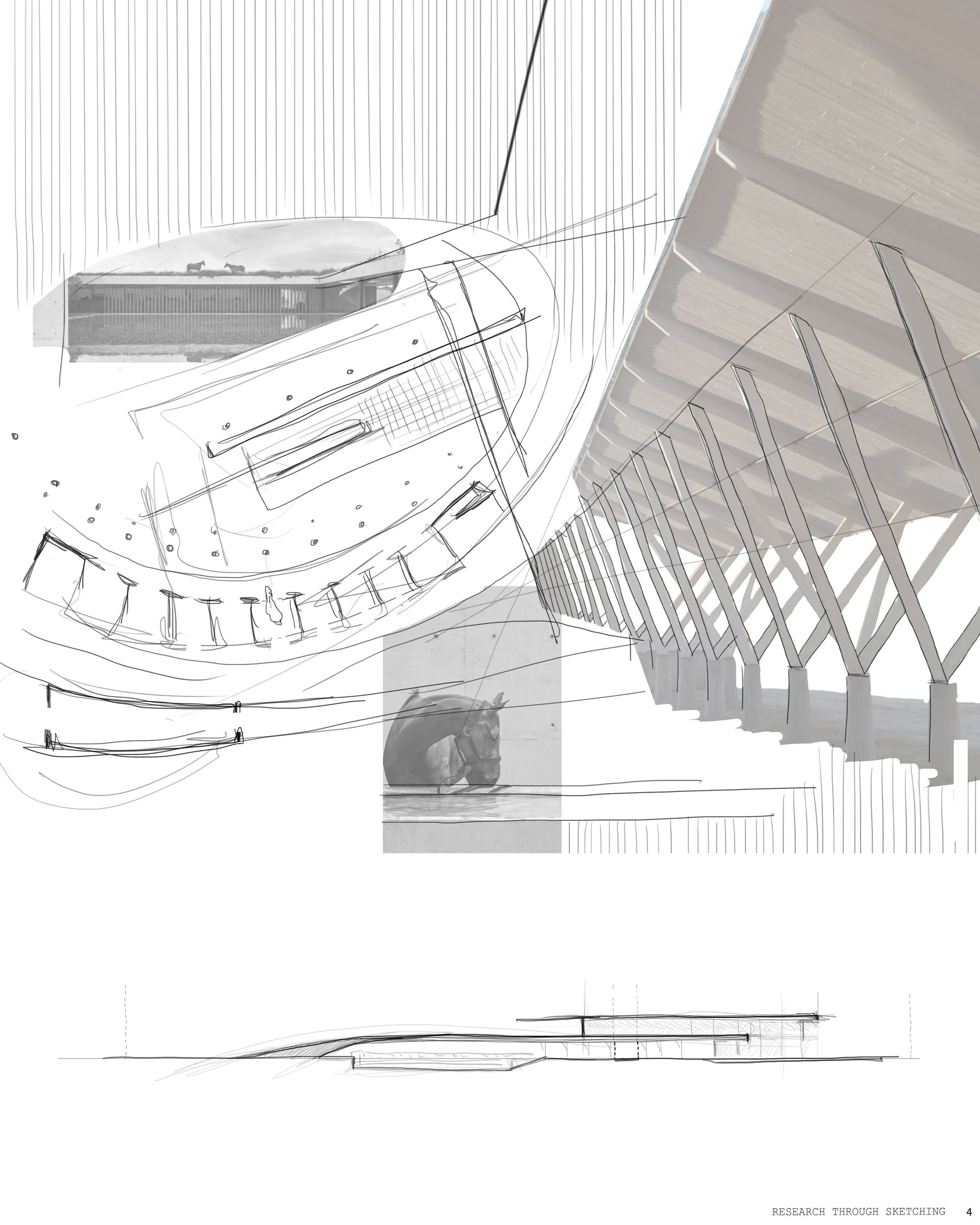 Architectural sketches revealing the intricate design of Pantheon Paddocks.