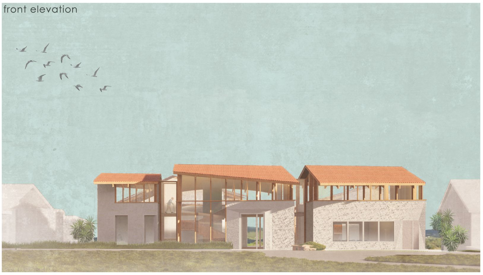 The building mimics a traditional Portuguese village.