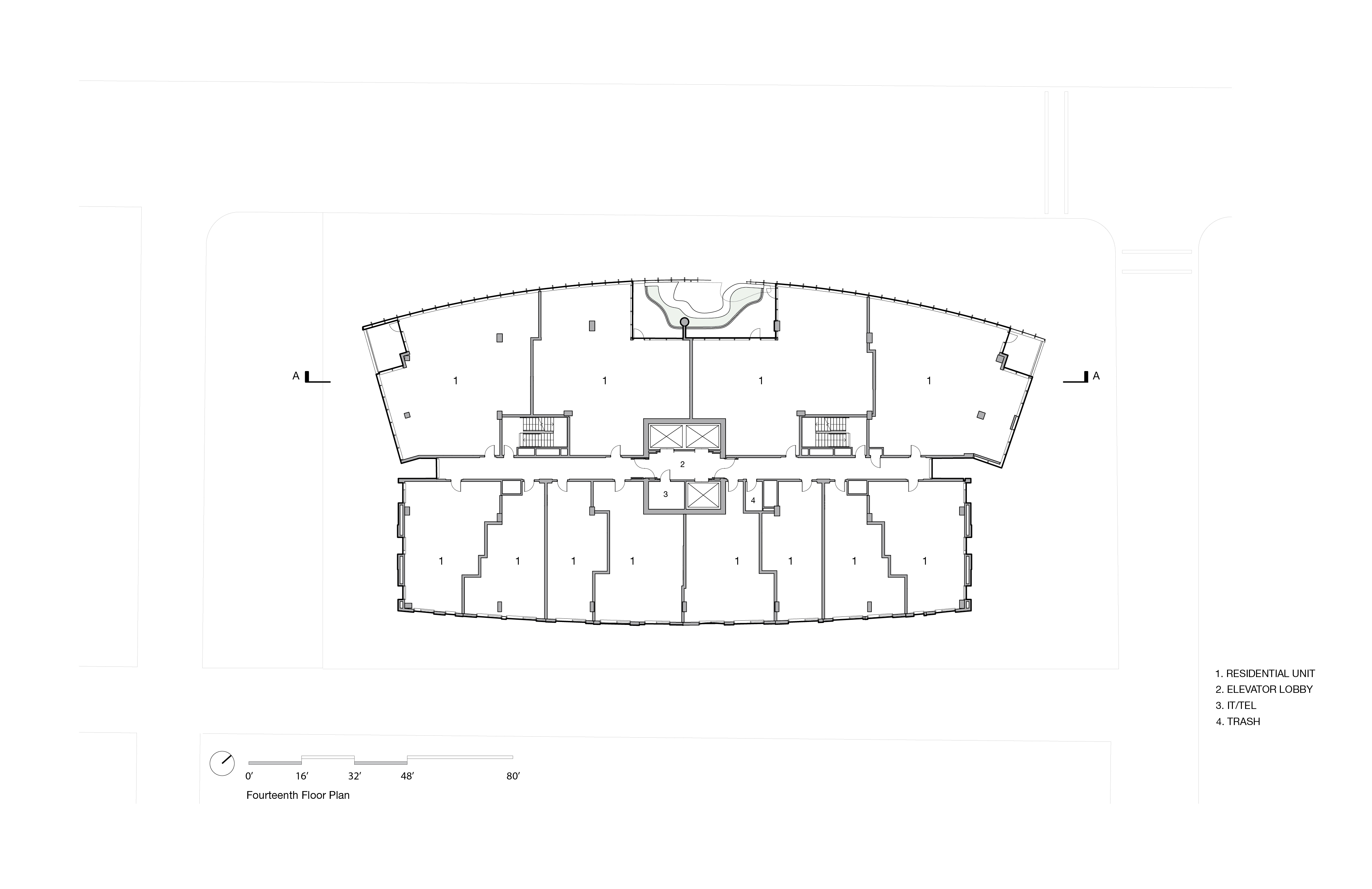 Fourteenth Floor Plan