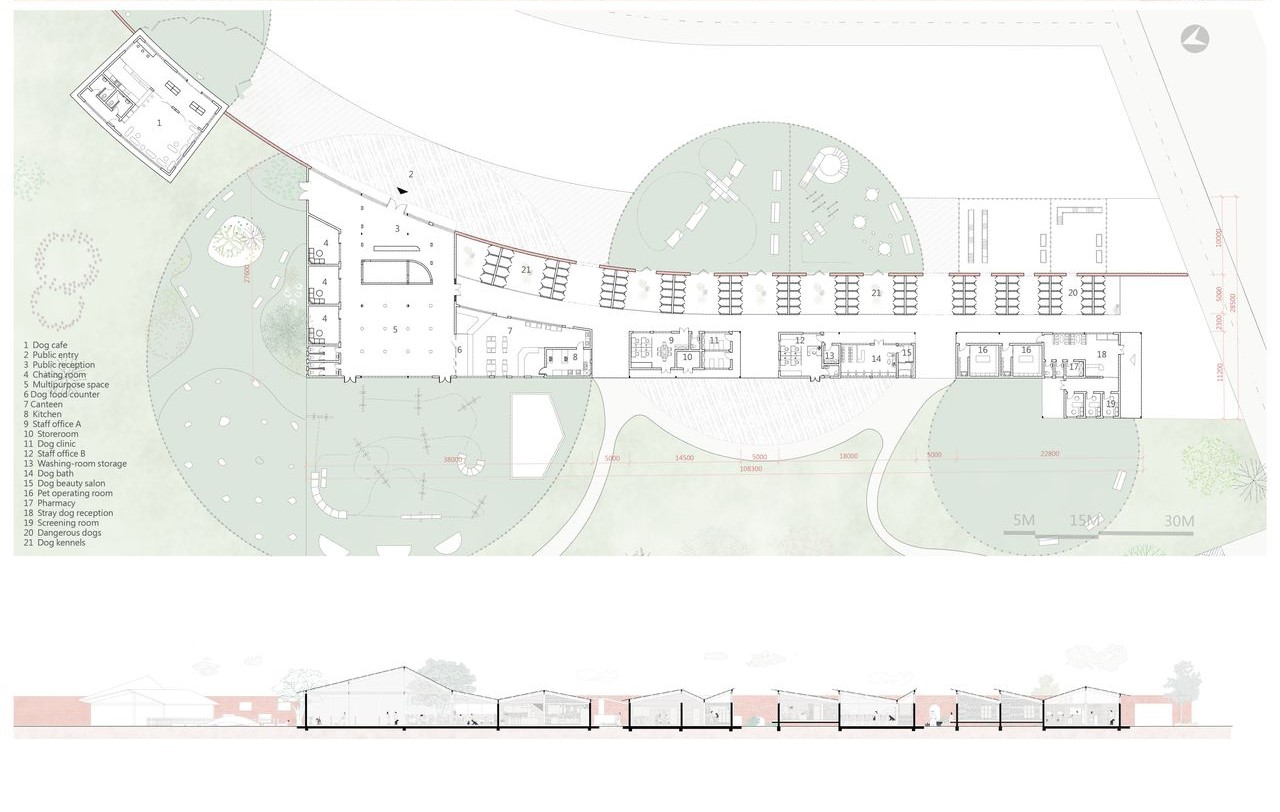 Open floor plan vet clinic