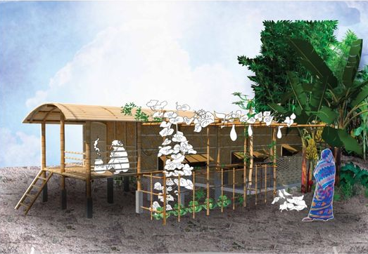 Homestead garden beside a traditional Bede Dera.