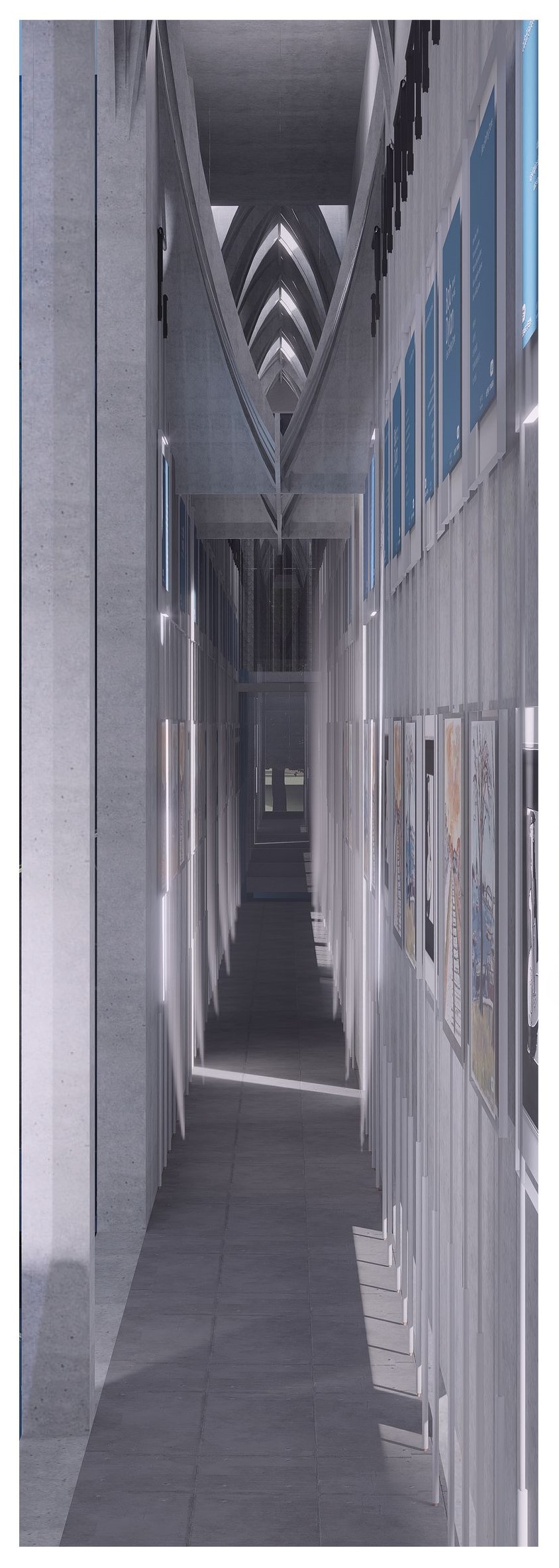 "Silence" gallery: Bob Dylan lyrics in a minimalist space.