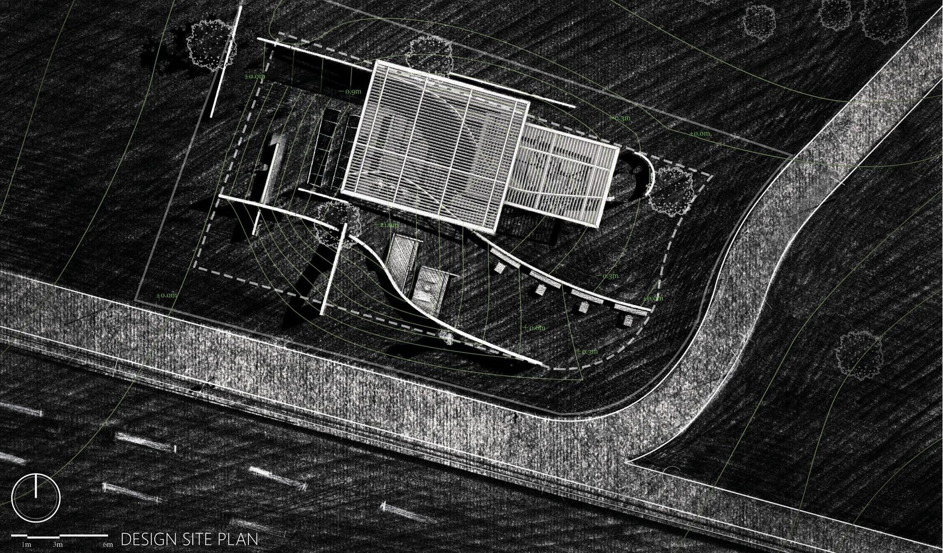 Detailed site plan showcasing layout and landscape integration.