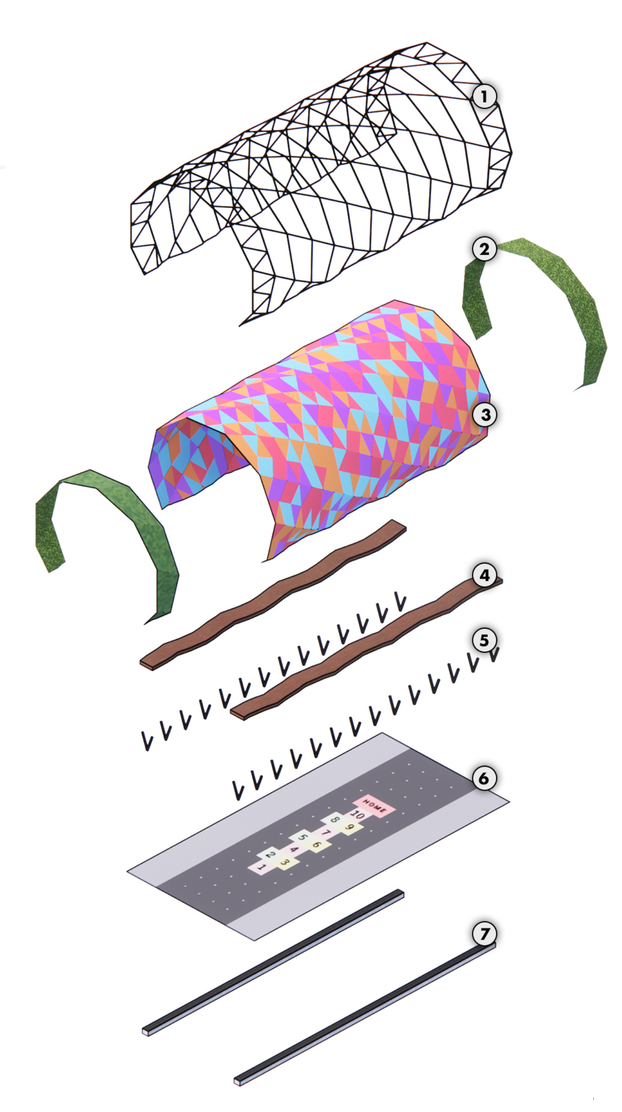 Detailed components of Chromascape's innovative structure.