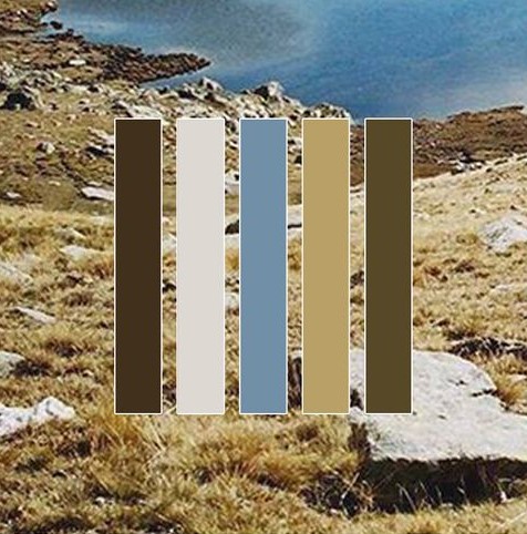 "Above" cabin: Pyrenean Haute Route's colors, reflected in design.