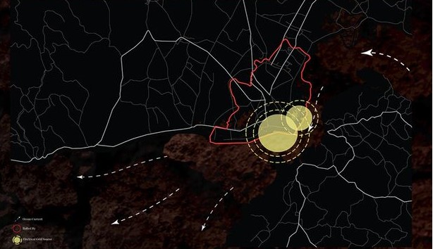 Site analysis map for Hydro Vulcan Transmutation deployment.