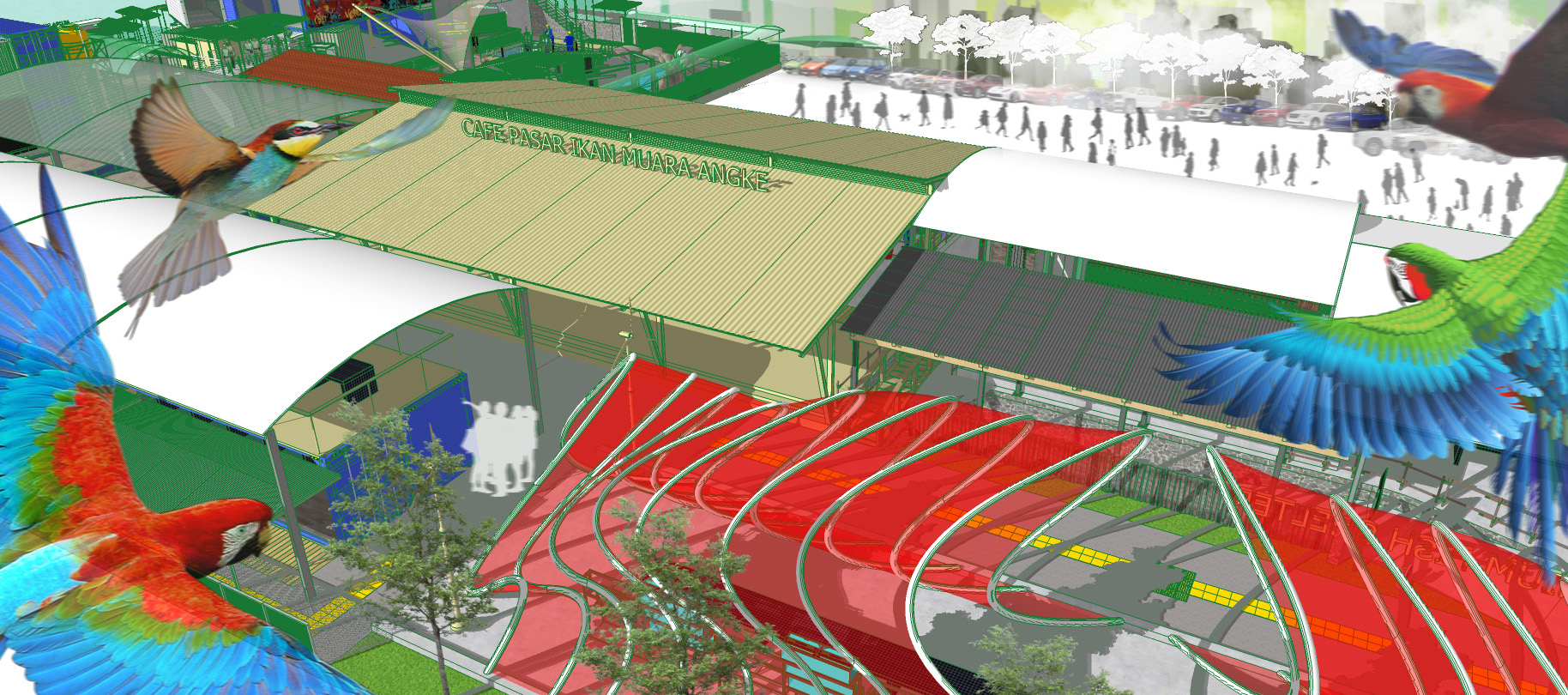 Main area aerial view.