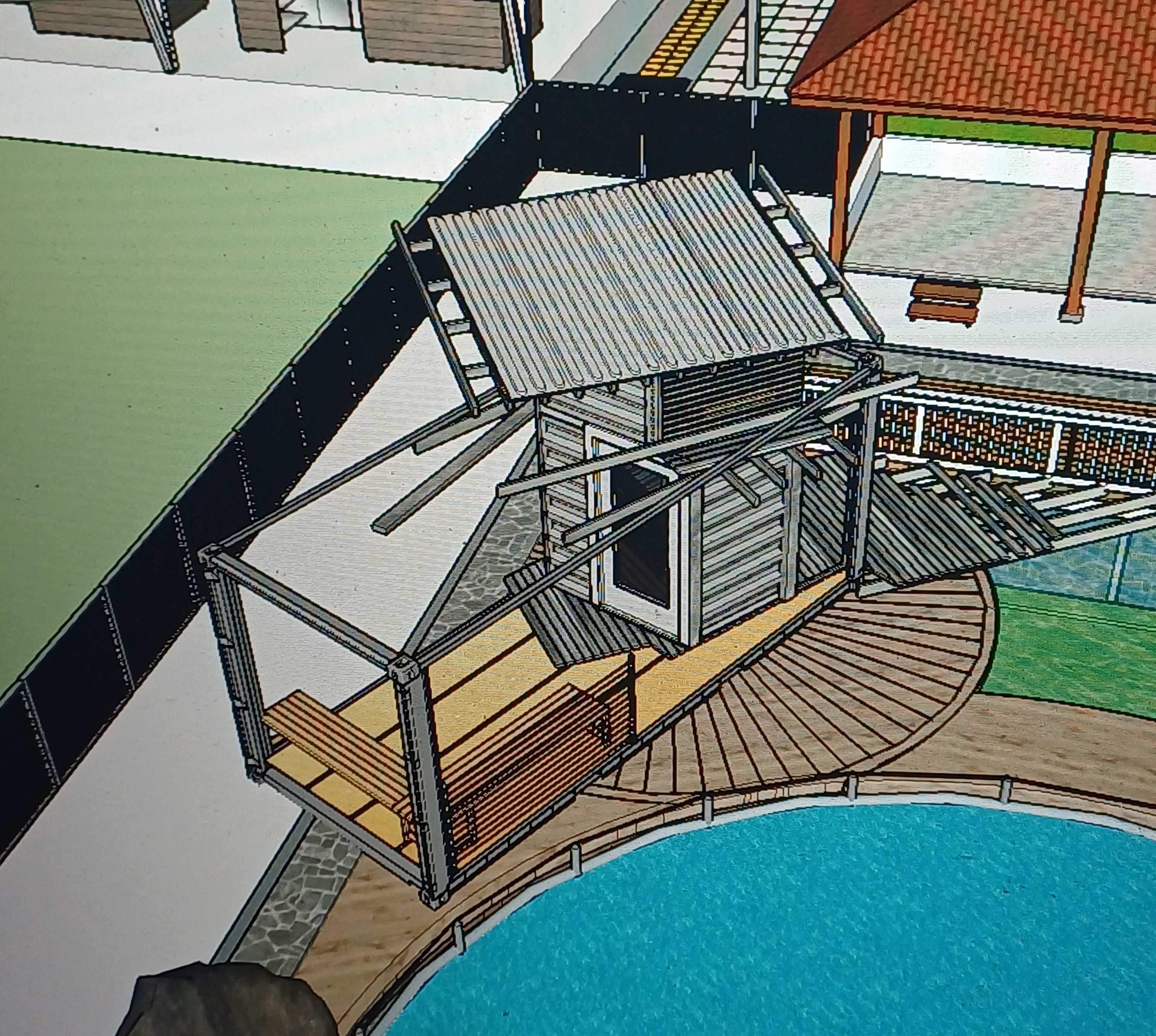 Stairs Access to Underwater area.