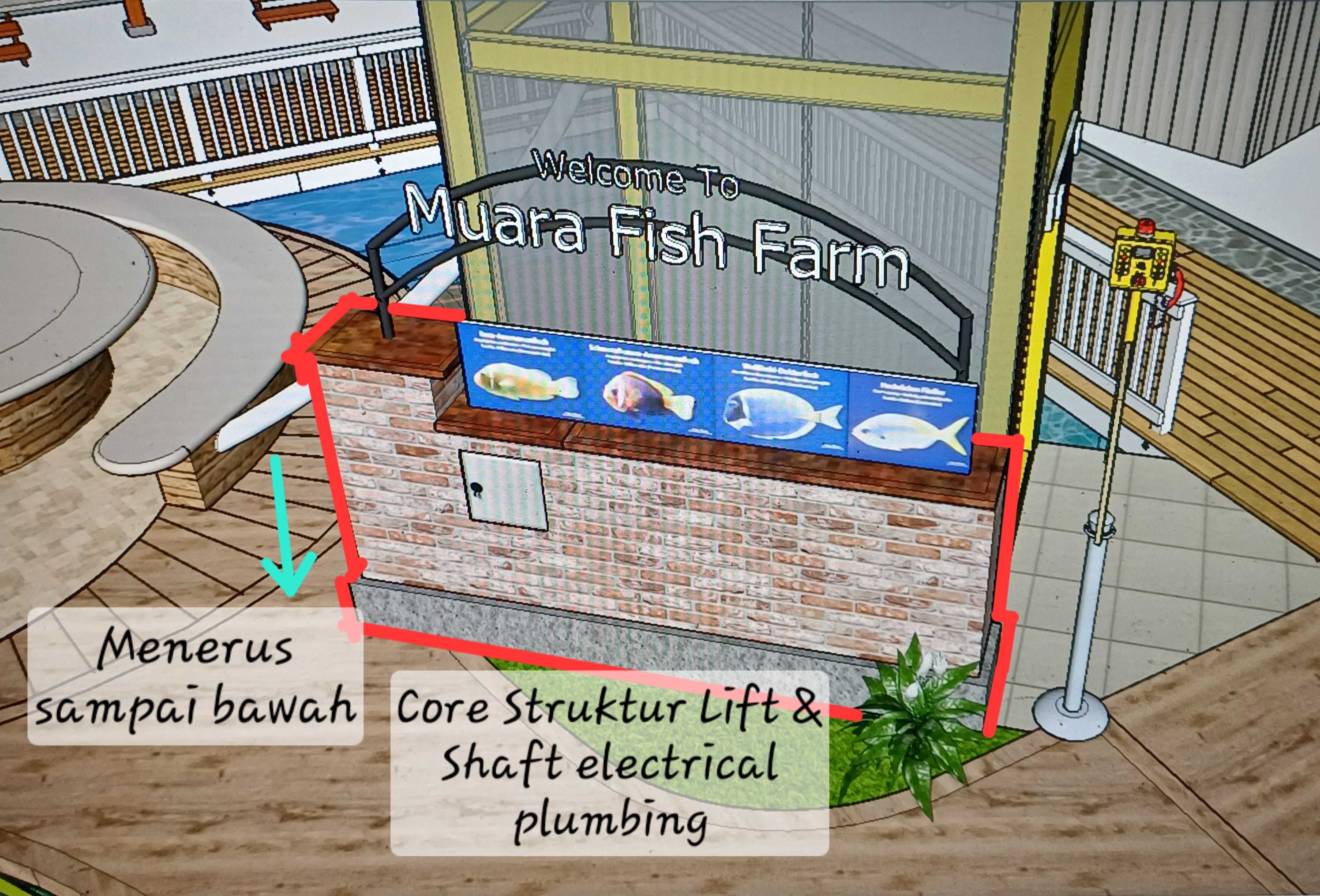 Elevator from Underwater Area