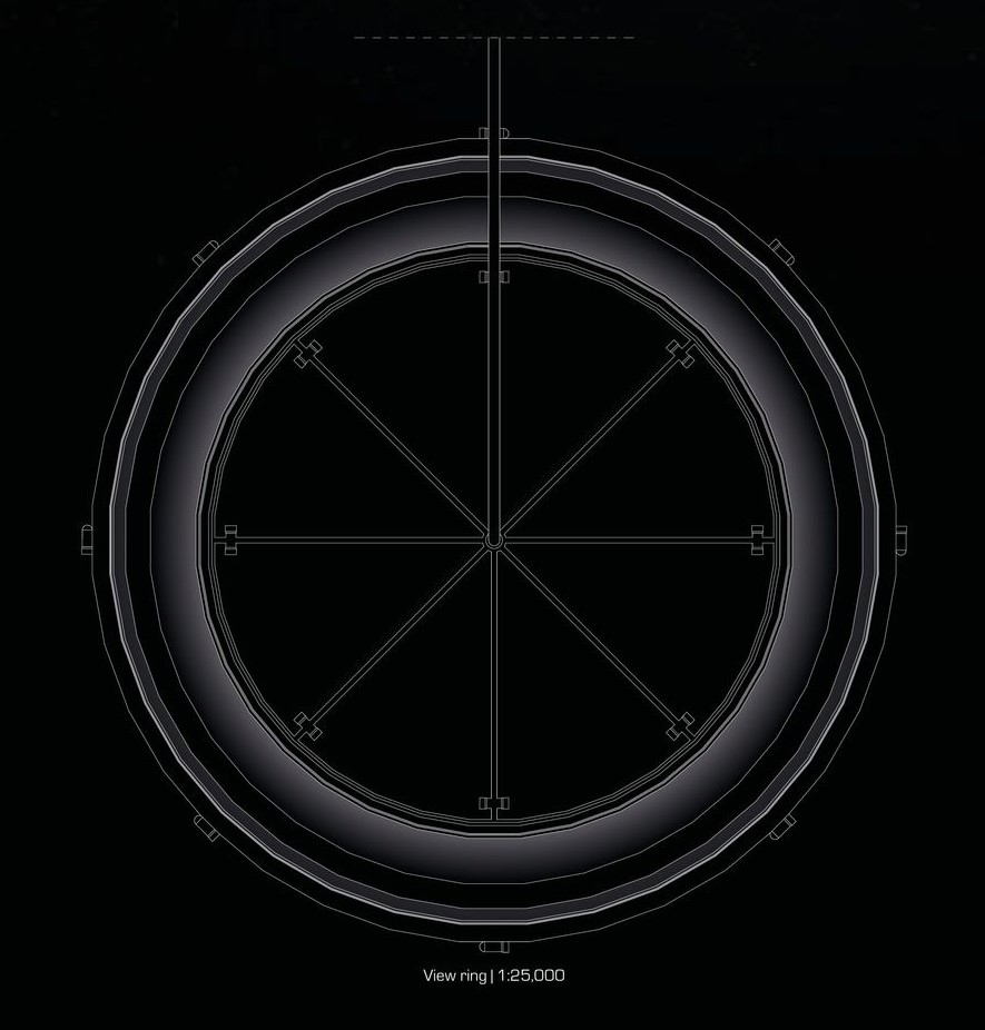 Top view of the MOONWARTS ring structure.