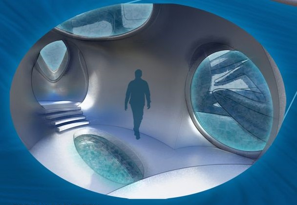 Interior of the observation deck