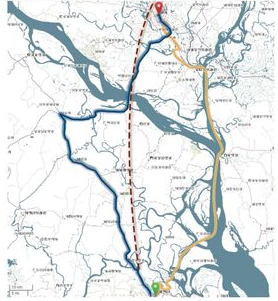 River and road routes to Barishal.