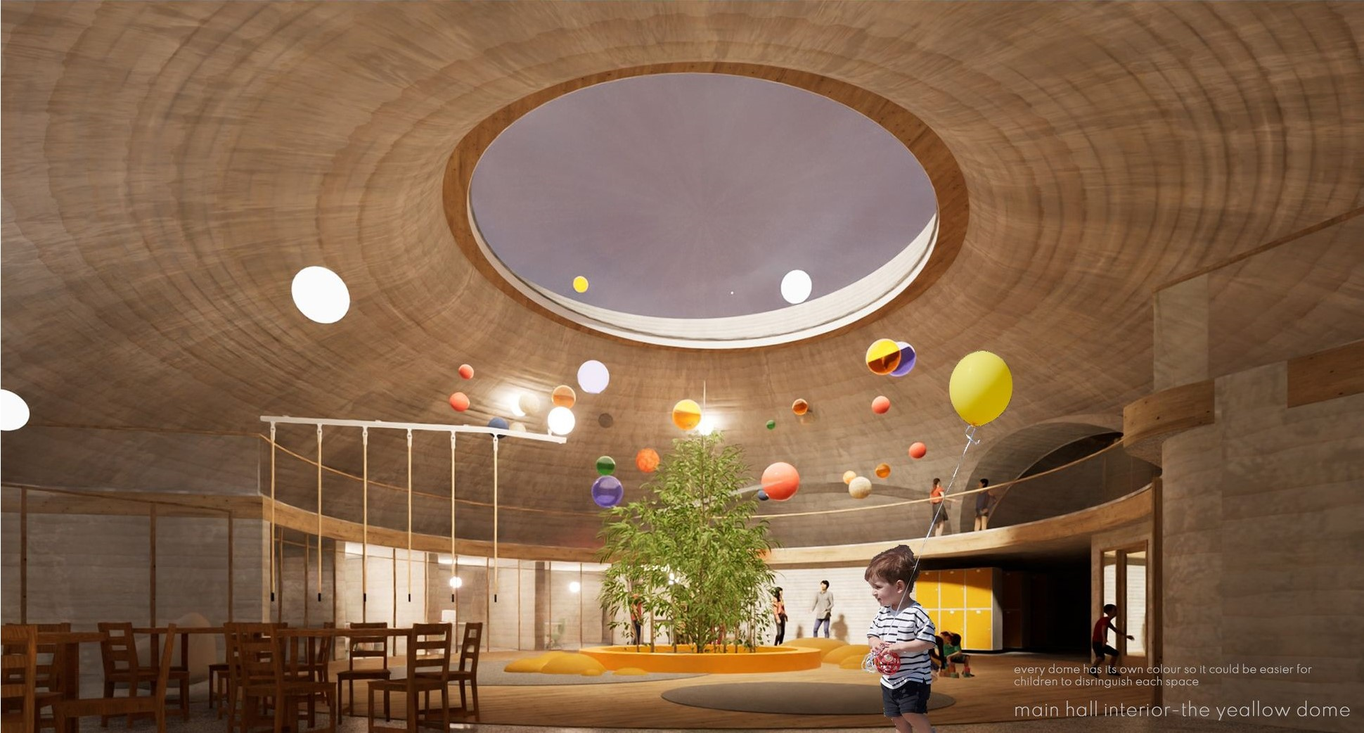 Interior view of the main hall with natural light.