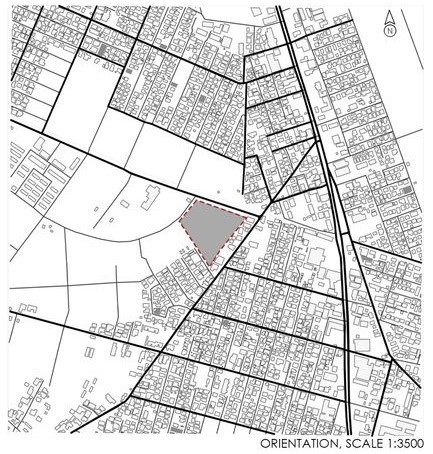 Site plan highlighting craft center location.