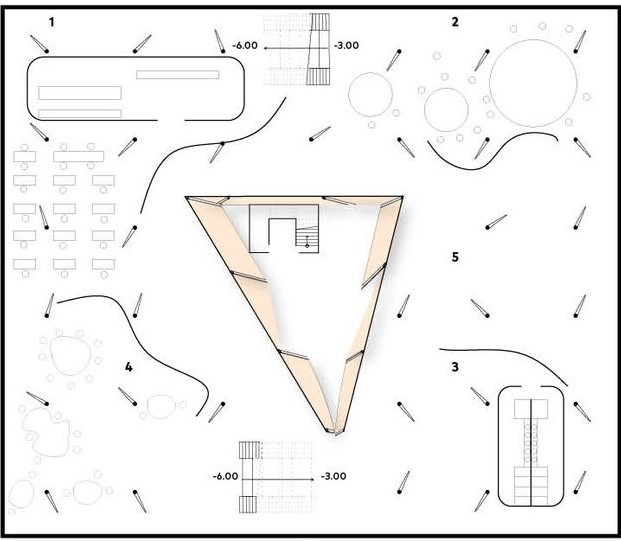 Cocoon's floorplan: Flowing spaces, integrated learning.