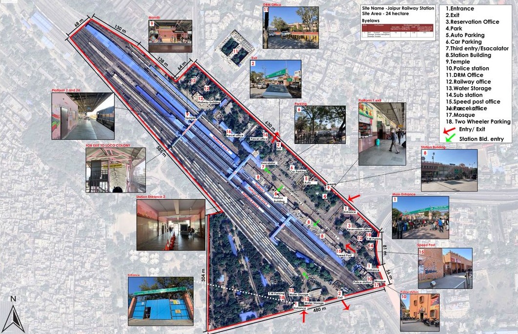 Jaipur Railway Station: Current layout and infrastructure.