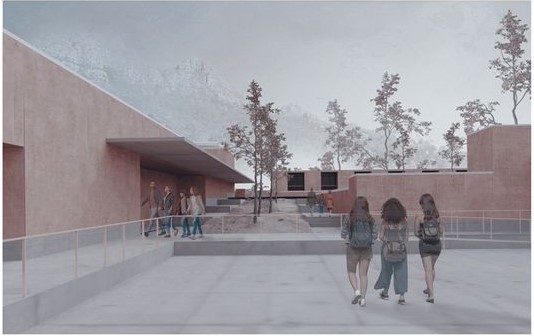 Walkways and open spaces at the Courtyards of Light.