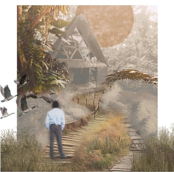 Journey's start: Nature's path, a mindful escape.