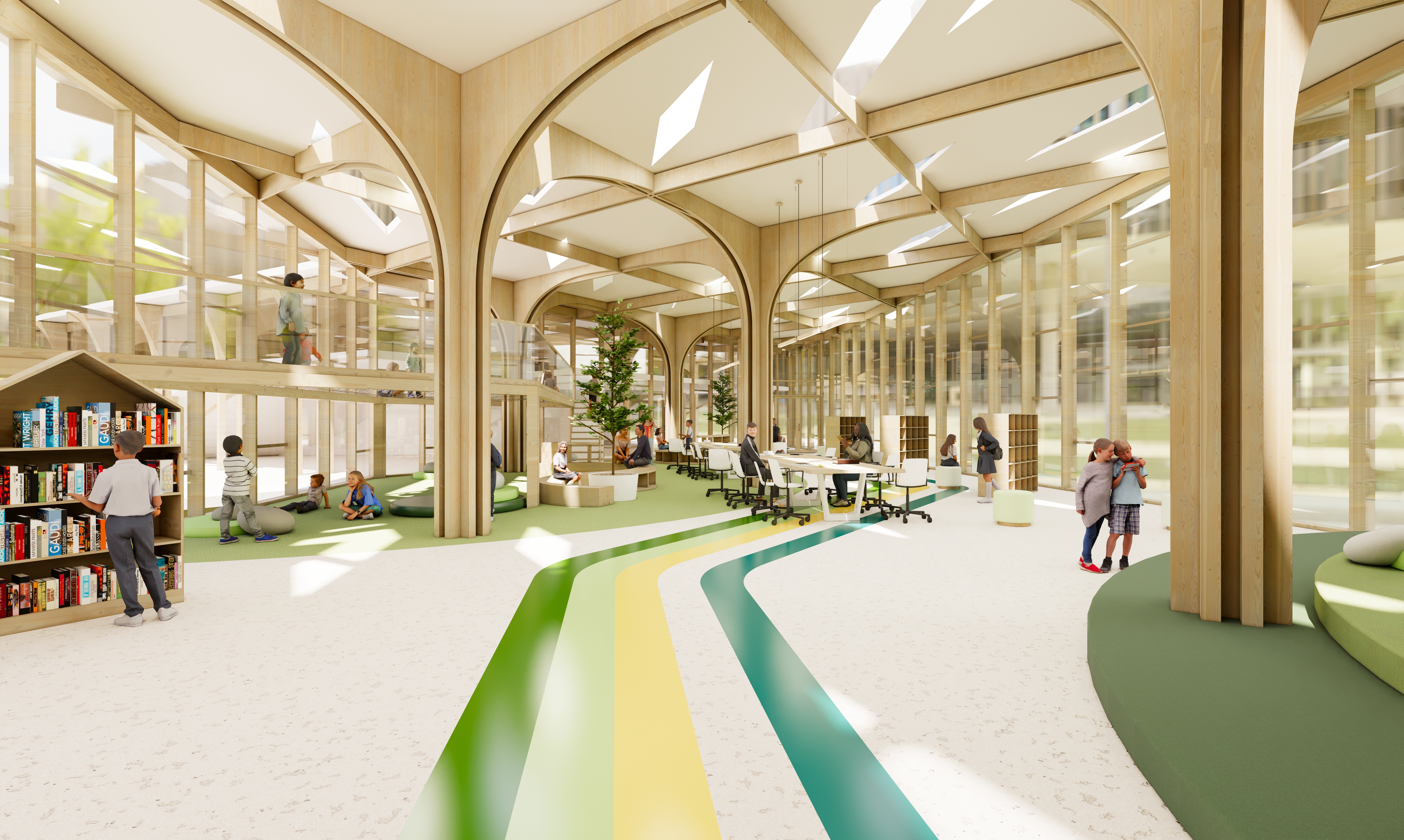 Library_Discussion & Communication Learning Space : harmony of nature, learning, and communication