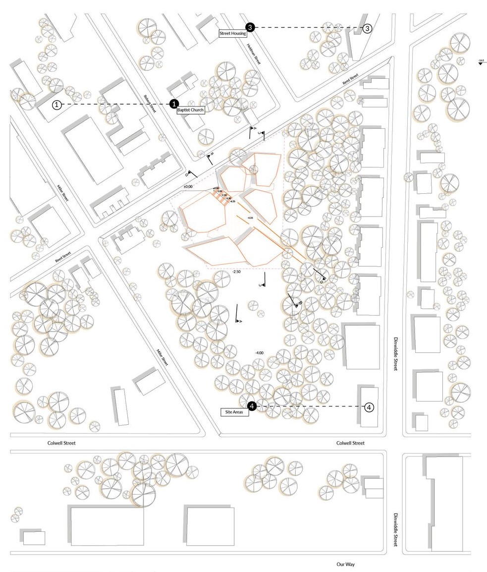 ArtQuake's urban integration blends work and community.