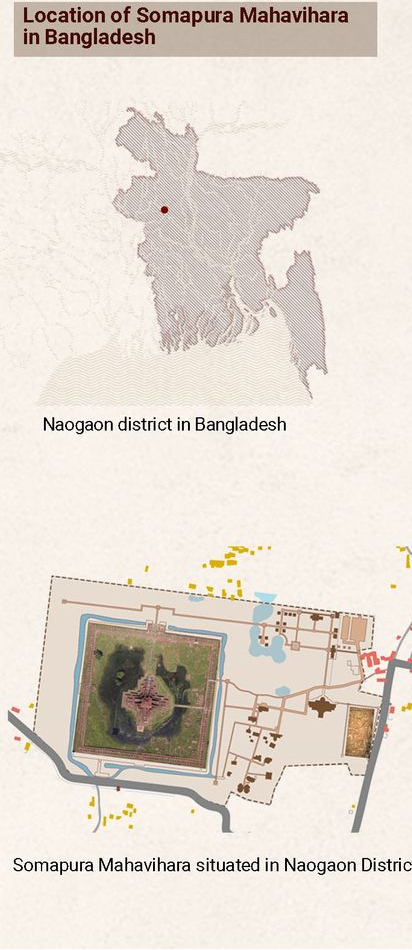 Somapura Mahavihara located in Naogaon, Bangladesh.