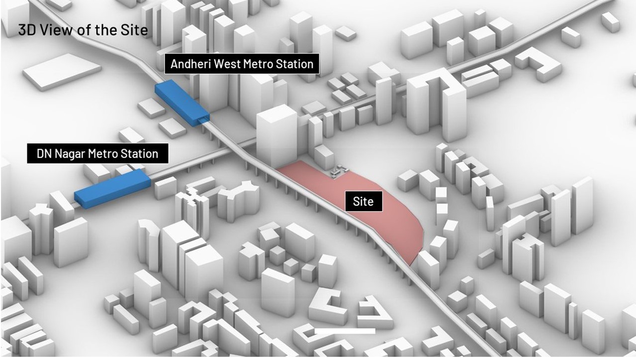 Project site location near metro stations in Mumbai.