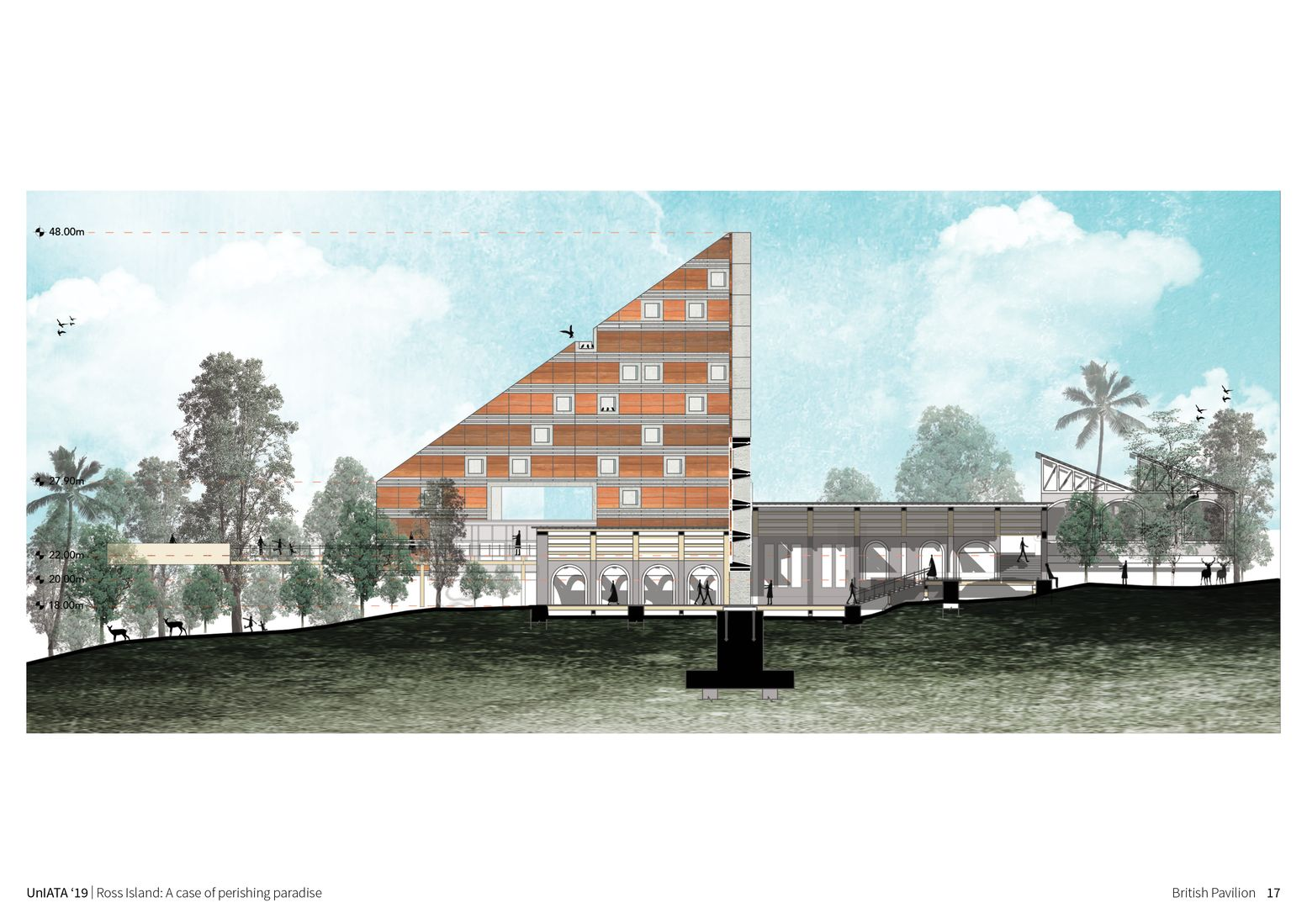 British Pavilion: A tribute to colonial elegance on Ross Island, blending historical design. 