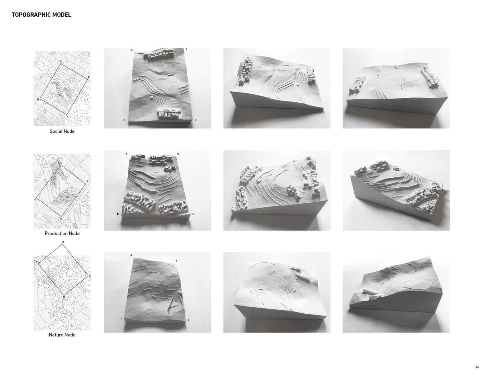 Shaping resilience: Topographic models visualize sustainable hillside nodes.