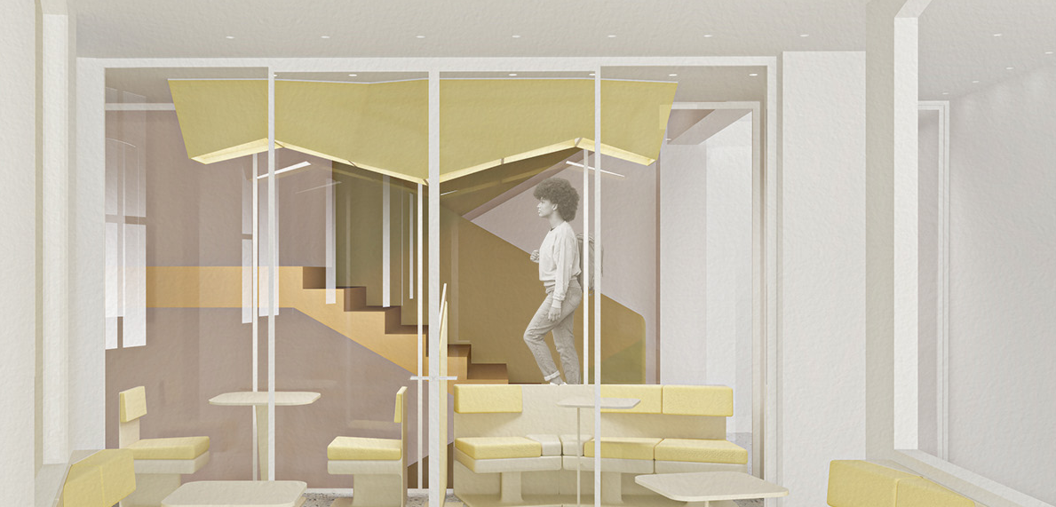 Cozy meeting space for informal discussions and creativity