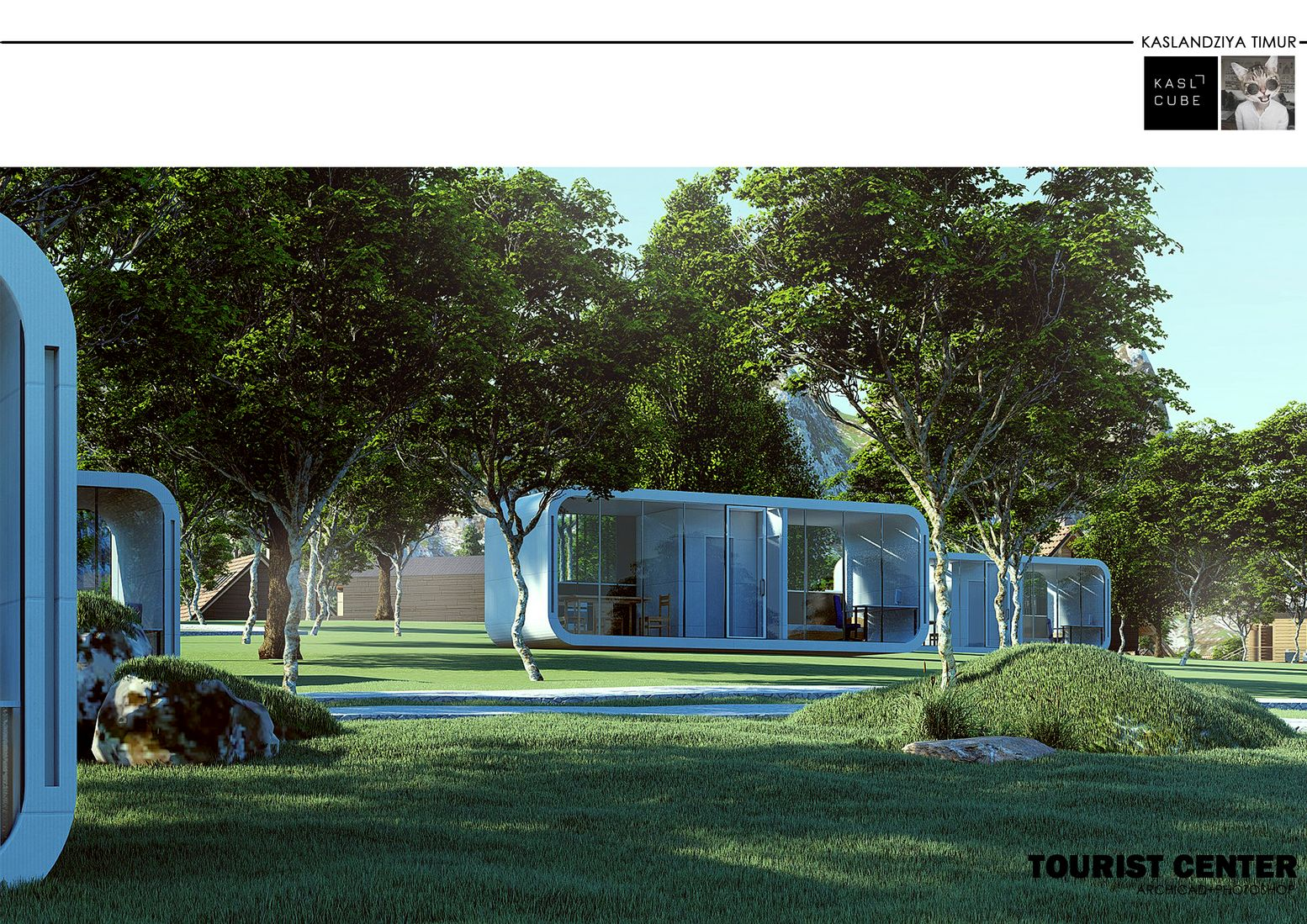 Eco-bungalows nestled in nature: redefining sustainable tourism in Abkhazia with innovative, eco-friendly architectural designs.