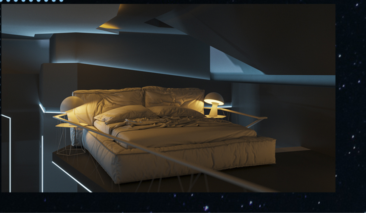 Blueprint of interconnected modules resembling clockwork gears for seamless cosmic habitation.