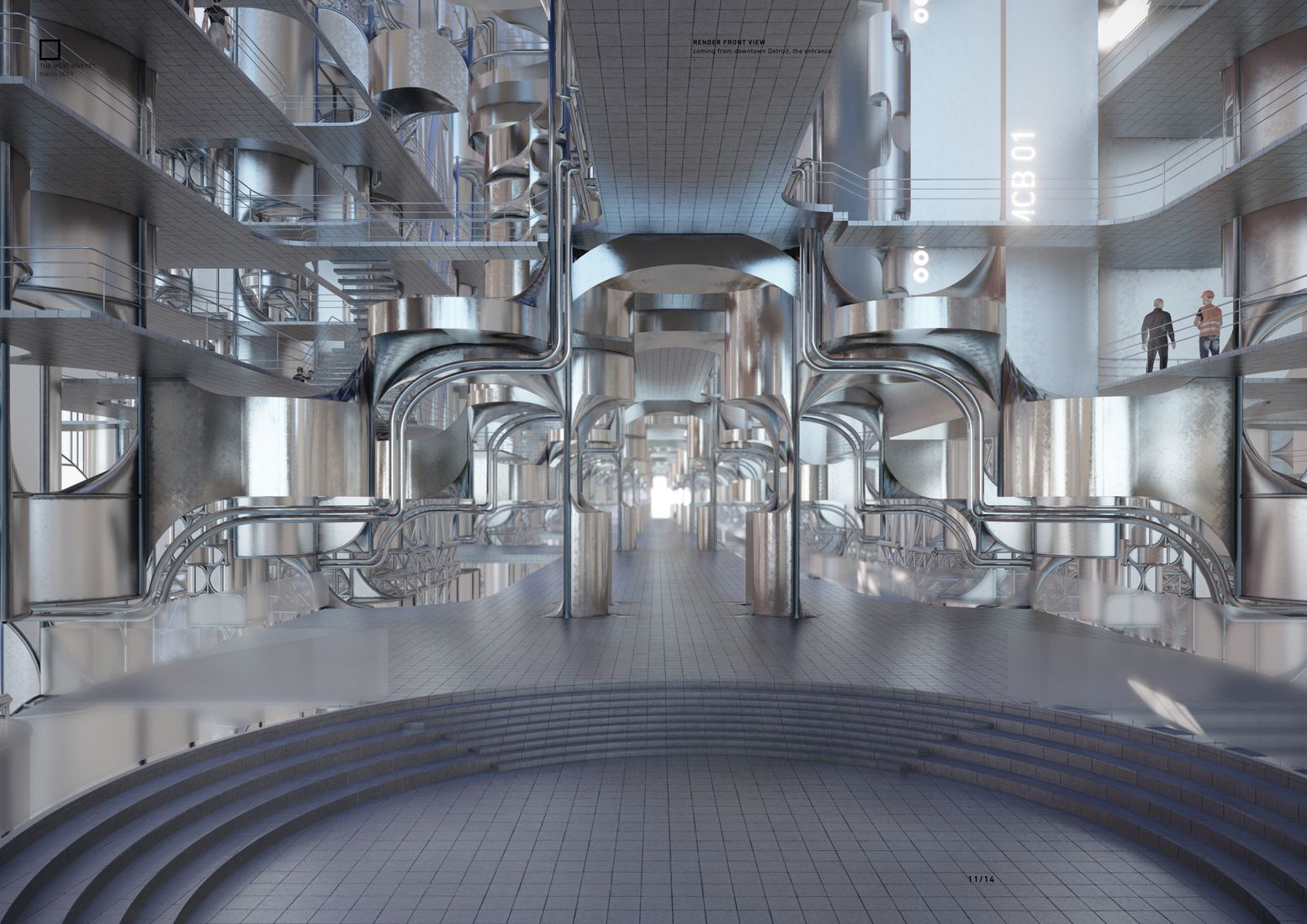 The interior rendering of The Meat Market.