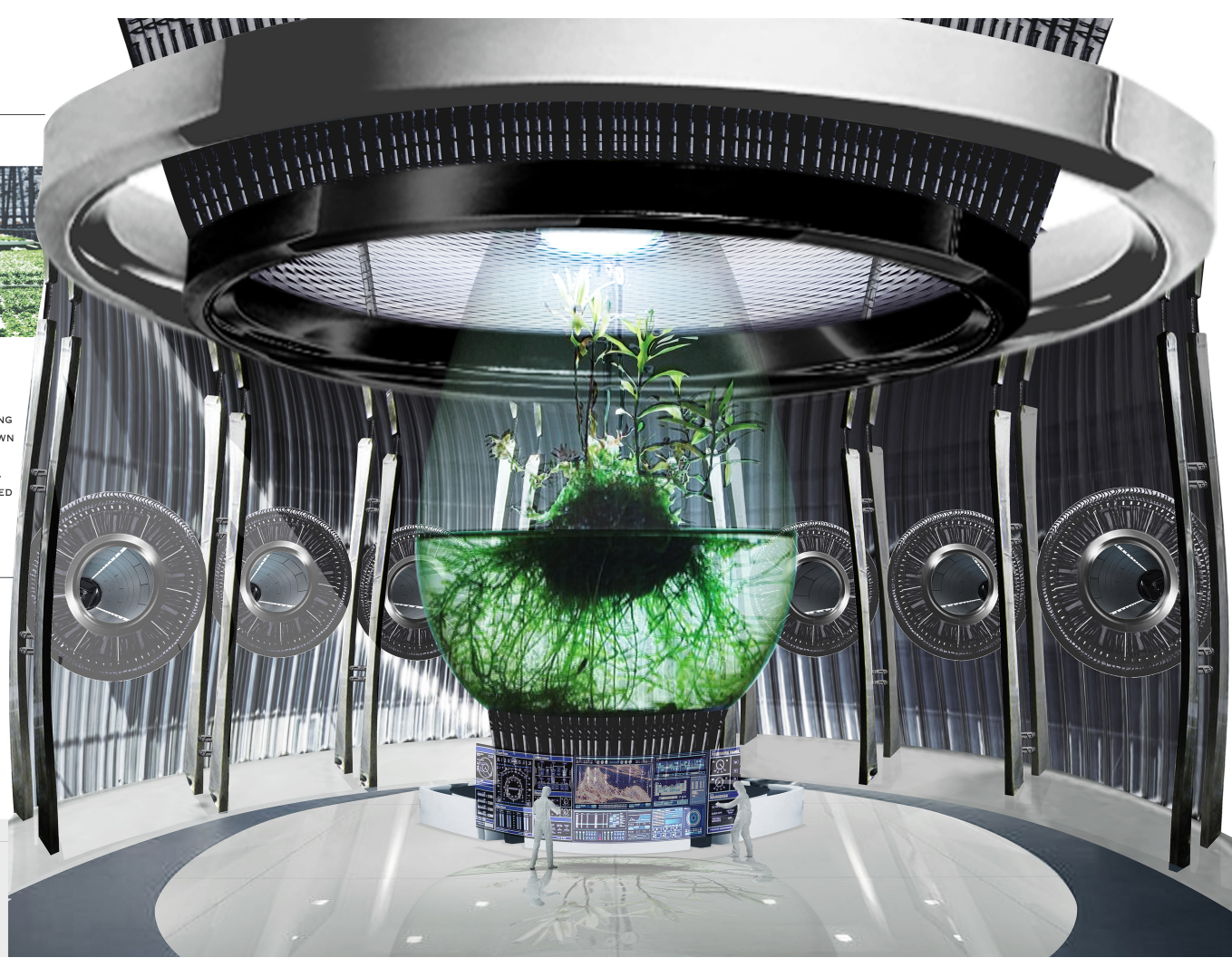 A futuristic food production system to sustain life beyond Earth.