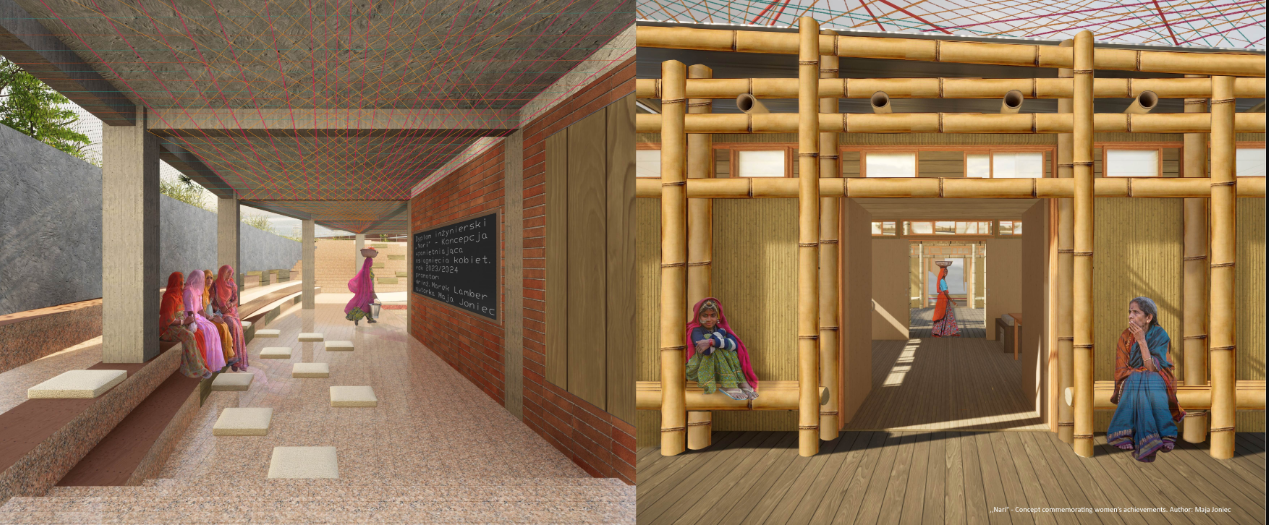 Multifunctional areas designed for women’s empowerment.