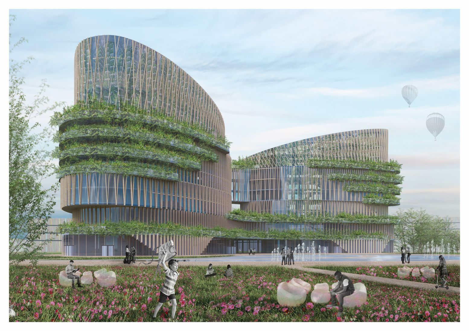Green innovation in architecture: Technopark blends sustainable design with ecological harmony for a thriving future.