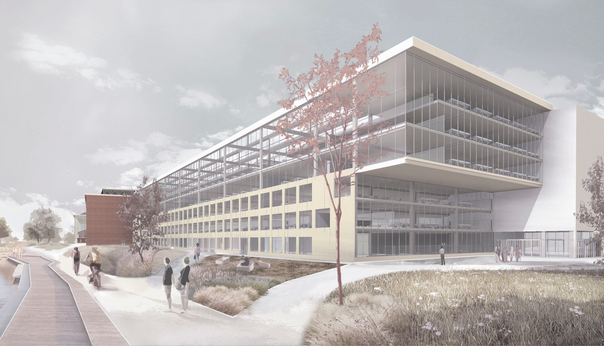 Modern design meets historical preservation requirements.