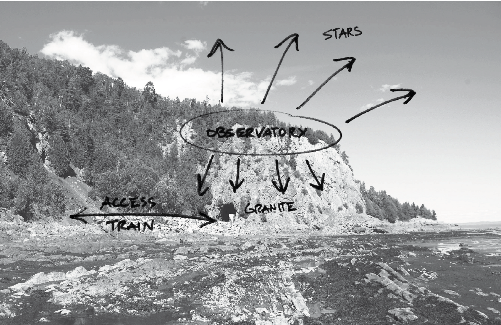Connecting Cap Martin's unique geology to an immersive observatory, blending architecture with Earth and the stars.