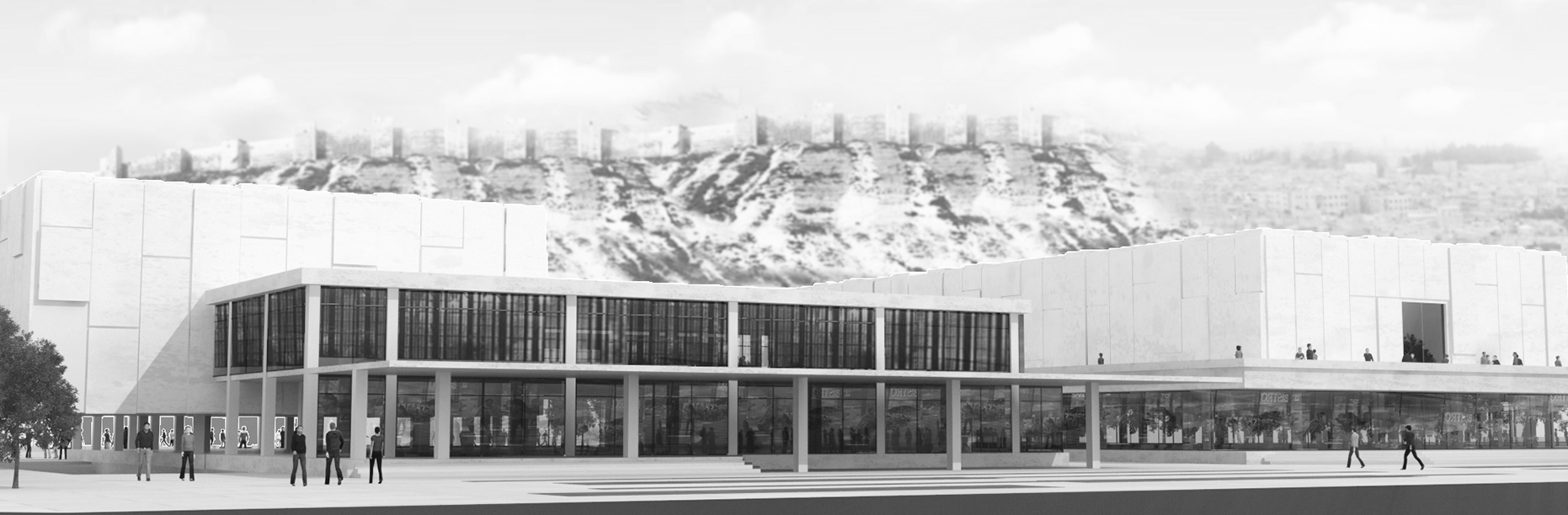 A modern architectural marvel at the foot of Aleppo Castle, blending history with innovation to inspire renewal and community.