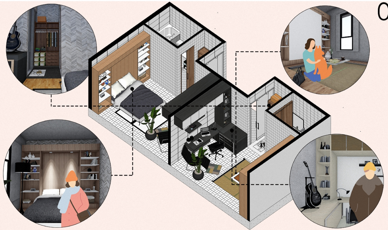 Modular residential unit designs that prioritize flexibility and personalized living experiences.