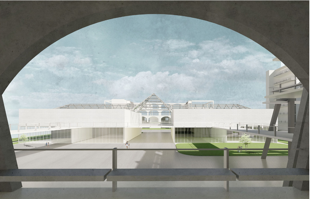 A view of the central atrium highlighting open spaces, modern design, and community-focused amenities.