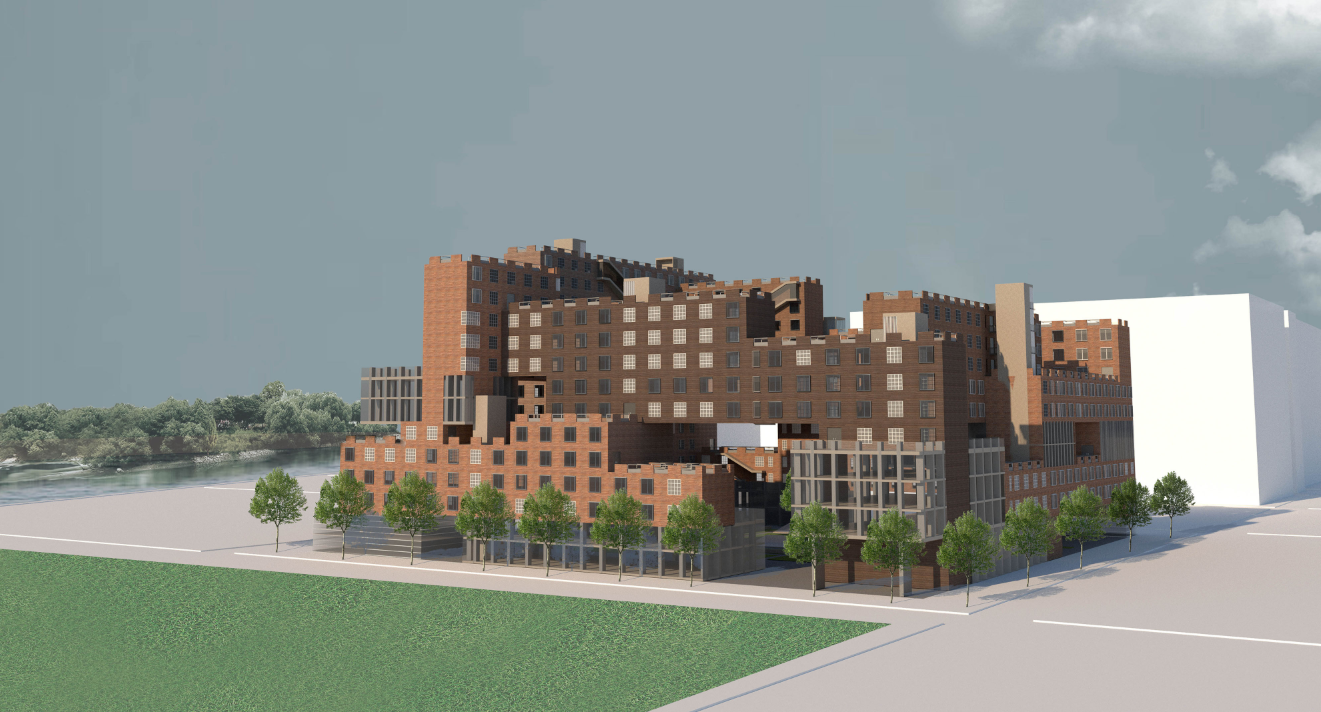  A striking architectural design harmoniously blends tradition with modern urban living.