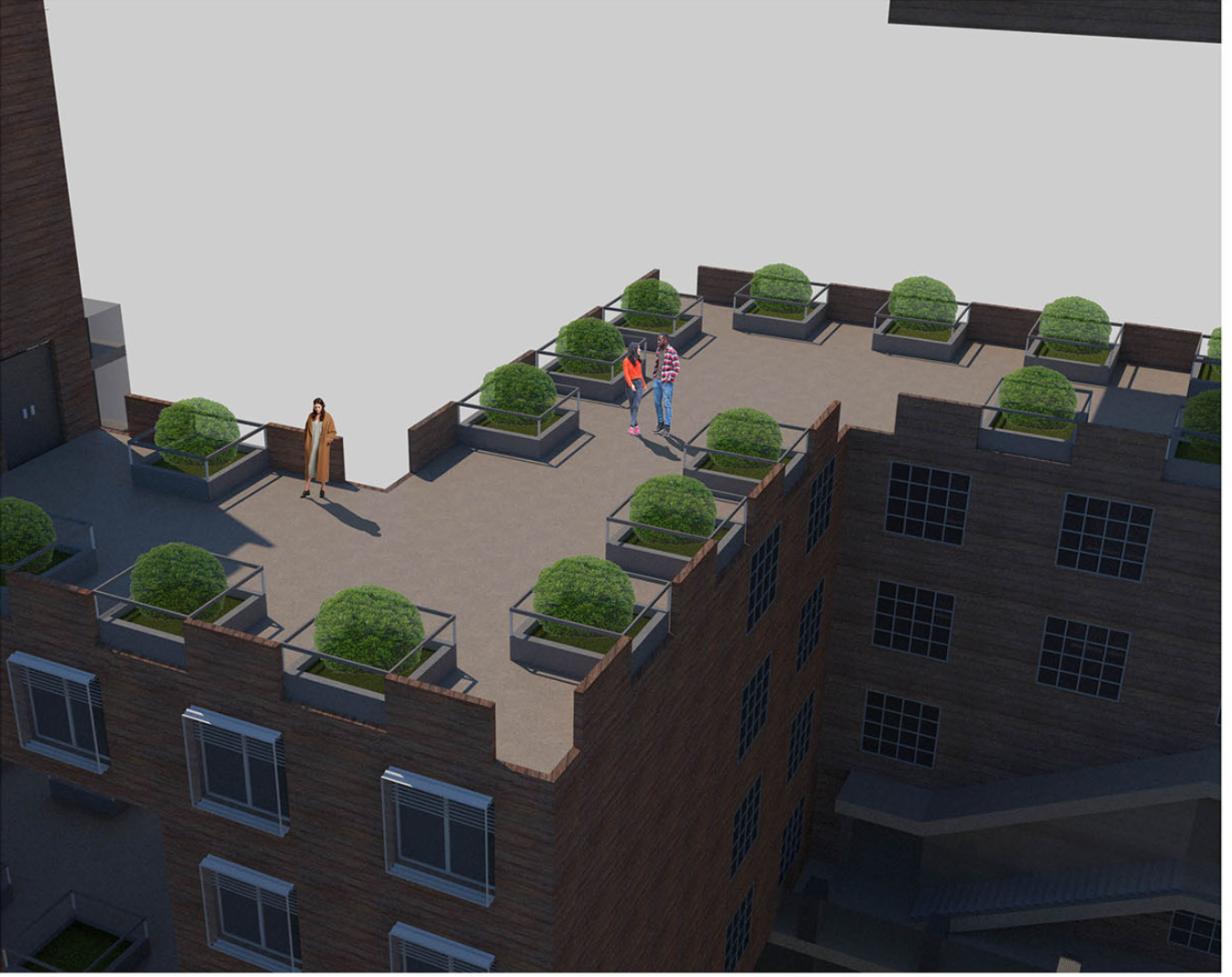 Residents enjoying shared spaces designed for collaboration and relaxation.