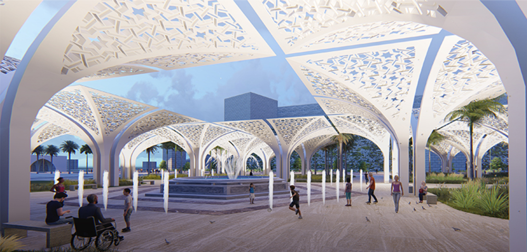 Under the intricate canopy, Aleppo’s Oasis of Culture provides a serene space for community gathering and reflection.