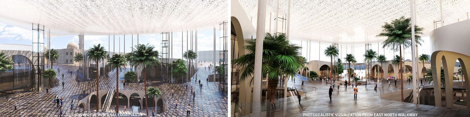 3D visualization highlighting internal courtyards, combining modernity with a touch of cultural heritage.